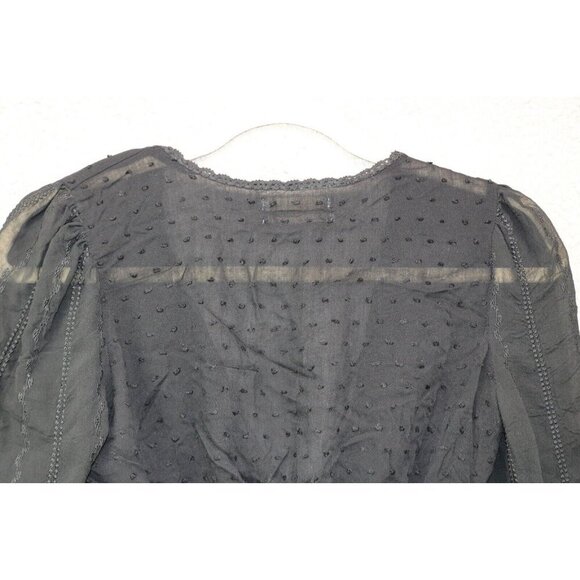 Urban Outfitters Long Puff Sleeve Sheer Top-Size XS/TP-Whimsigoth - Picture 9 of 9